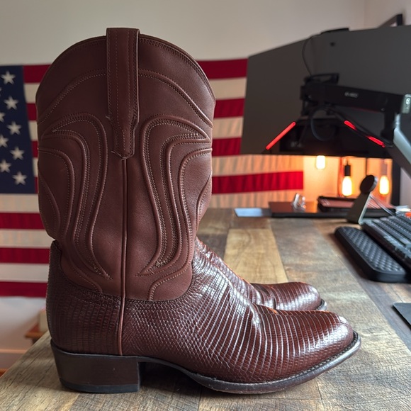 Tecovas Lizard Cowboy Boots Size 11 1/2 D - Picture 4 of 7